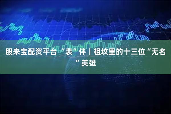 股来宝配资平台 “裴”伴｜祖坟里的十三位“无名”英雄