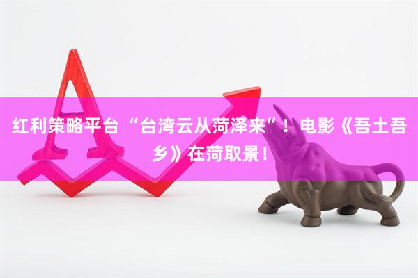 红利策略平台 “台湾云从菏泽来”！电影《吾土吾乡》在菏取景！